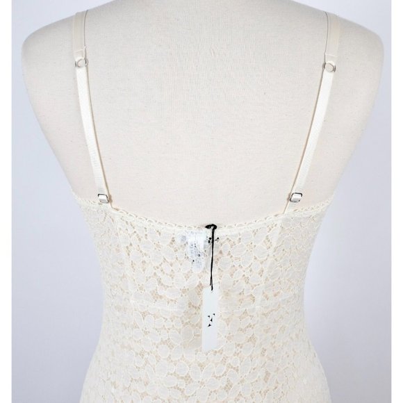 New Fleur du Mal sz L bodysuit off white ivory lace bow - Picture 9 of 12